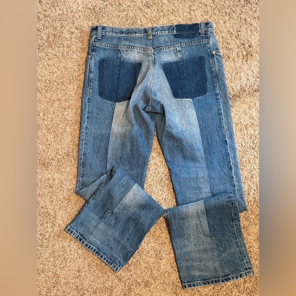 Alexander McQueen Denim - Alexander McQueen Two-Tone Blue Jeans